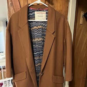 Anthropologie Warm Cinnamon Wool Coat